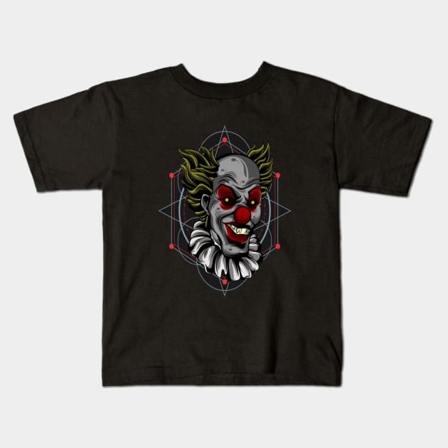 Monster clown Kids T-Shirt by StoreMoustafa